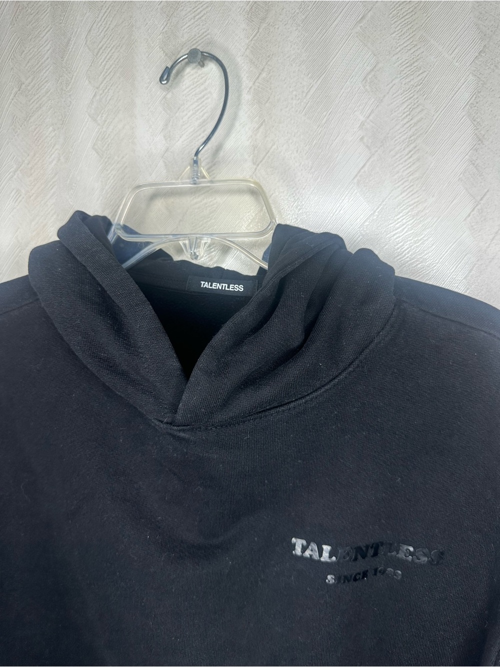 🔥 TALENTLESS circle logo hoodie black font - Casual Sweatshirt size small - Picture 4 of 6